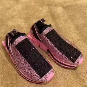 Nouvelles baskets décontractées rétro à lacets pour hommes et femmes 2026 avec empeigne en PVC ornée de diamants, toutes saisons - Product Image 4