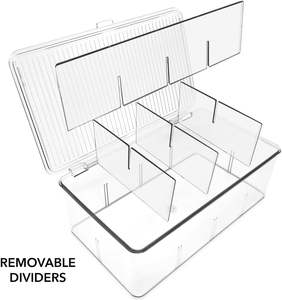 Grand Organisateur Empilable en Plastique pour Sachets de Thé, Boîte de Rangement pour Armoires de Cuisine, Contient des Sachets de Boissons, des Condiments et des Accessoires - Product Image 2