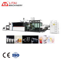 Machine de thermoformage entièrement automatique à servo-moteur pour gobelets alimentaires jetables en PET/PS/PP avec écran tactile intelligent