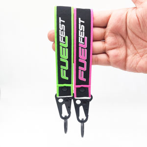 Venta caliente promocional logotipo personalizado bordado RFID Jet Tag tela llavero tejido llavero - Product Image 6