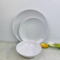 Assiettes en mélamine blanches incassables personnalisées, sans BPA, de qualité alimentaire, vaisselle pour restaurant, traiteur, hôtel