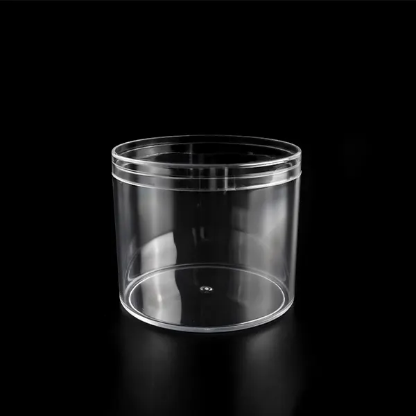 disposable hard plastic Cylindrical round box for biscuit ice cream round container yogurt cup