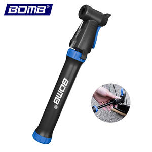 Pompe à vélo miniature BOMB 120 PSI avec embout de conversion, pompe à vélo de montagne avec manomètre - Product Image 1