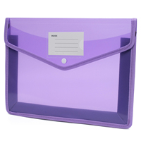 Organizador de Documentos Transparente de PP con Botón a Presión, Carpeta de Archivos de Oficina para A5, Carpeta de Archivos Vertical A4