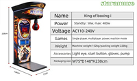 Machine de boxe arcade Dragon Fist avec accepteur de billets personnalisé, pour sports de combat, à monnayeur, pour intérieur, version anglaise