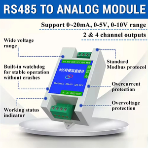 0-10V 0-5V 4-20mA Eingebettete Sekundärentwicklung Fabrikautomatisierung PLC RS485 Modbus Analog Ein Ausgangsmodul - Product Image 3