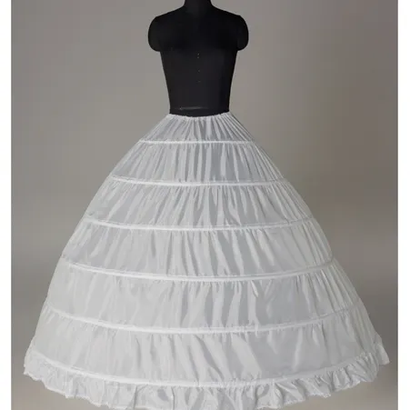 Белое высококачественное новое поступление, сетчатые кренолины LSP003, подъюбник, новинка, 6 обручей, подъюбники для свадебного платья