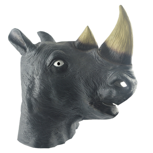 Nueva Máscara de <span class=keywords><strong>Rinoceronte</strong></span>, Máscara de Broma, Disfraz de Halloween, Máscara Divertida de Animal de Silicona - Product Image 1