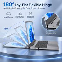 Ordinateur portable professionnel OEM en métal de 15,6 pouces, 180 degrés, Intel Core i7, Barebone, RAM et SSD personnalisables, PC portable