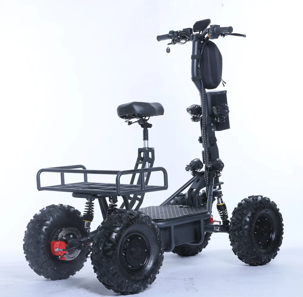 60V 16 Inch 2500W*4 Collapsible Disc Brake 100 km endurance 65km/h speed Four Wheel Electric Scooter