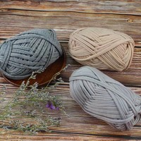 Wholesale Manufacturer Colorful Polyester Hand Knitting Crochet Yarn T-shirt Yarn for Sale