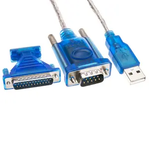 อะแดปเตอร์สายเคเบิลข้อมูล USB 2.0ถึง RS232 Serial DB9และ DB25