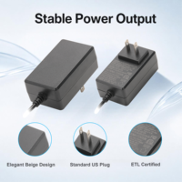 Adaptateur secteur à double isolation de classe II 24V 1.5A 36W, efficacité de niveau VI, prise murale américaine, alimentation à découpage pour appareils intelligents
