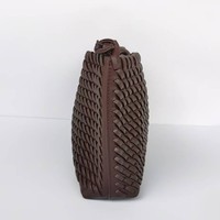 Sac fourre-tout d'épaule pour femme, grande capacité, en polyester tissé à la main, avec double anse et fermeture à cordon, élégant et polyvalent, idéal pour les trajets quotidiens