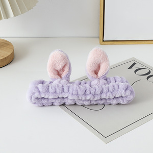 Bandeau de cheveux d'animaux de dessin animé bandeau de maquillage antidérapant en acier inoxydable avec <span class=keywords><strong>oreilles</strong></span> de lapin bandeau de <span class=keywords><strong>lavage</strong></span> de visage mignon Style de mode - Product Image 4
