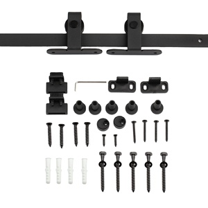 Sistema de Rieles Deslizantes para Puertas Corredizas WEKIS, Moderno, de Latón Negro y Acero, con Longitud de 6.6 pies y Capacidad de 120 kg - Product Image 2