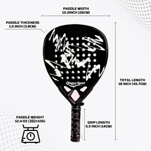 Équipement de <span class=keywords><strong>padel</strong></span> professionnel Qingyu Sport, raquettes personnalisées en fibre de carbone, noyau en mousse EVA, polyester imperméable, légères et résistantes - Product Image 6