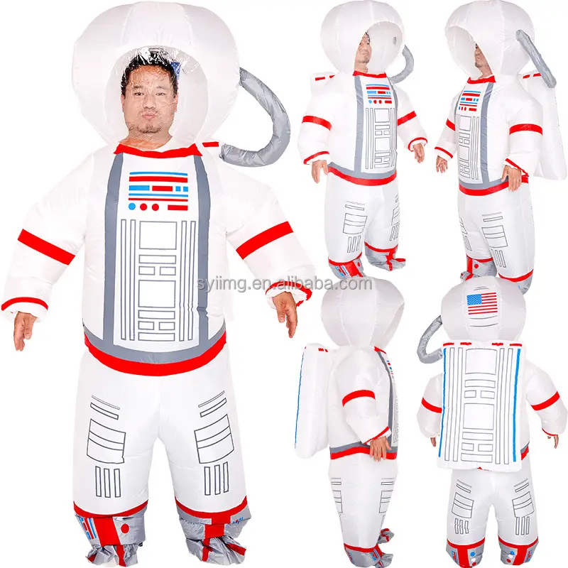 Astronaut Opblaasbaar Kostuum Dik Vakantiefeest Gigant Opblaasbaar Kostuum Halloween Kostuums Vet Cosplay Bruin Opblaaspak