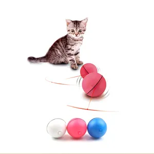 Магический вращающийся автоматический интерактивный шарик для кошек с питанием от батарейки
