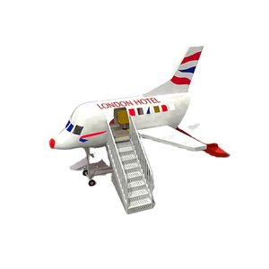 Eibele heißer Verkauf und beliebtes Glasfaser material Kinderspiel zimmer Indoor-Flugzeugs piel platz rutsche für Kinder spielen Café - Product Image 3