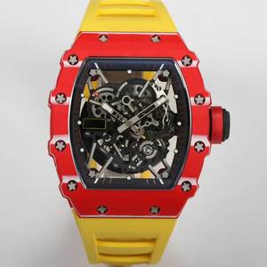 High-end RM 3502 Red <b>Case</b> Yellow Rubber Strap Ntpt Carbon Fiber Automatic Movement Men's Mechanical <b>Watch</b> - Product Image 1