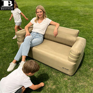 Sofá inflable portátil para acampar con bomba inalámbrica incorporada, resistente a pinchazos, para ver películas al aire libre. - Product Image 5