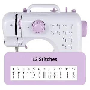Machine à coudre surjeteuse portable mini pour la maison et les loisirs créatifs, idéale pour les débutants, avec pédale et fils à coudre - Product Image 3
