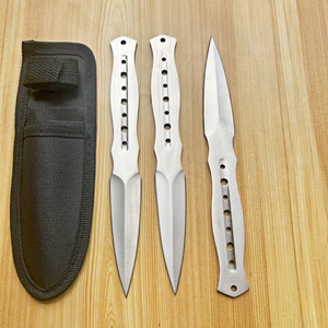 มีดต่อสู้ใบมีดตรงคุณภาพสูงทำจากเหล็กกล้าไร้สนิม 3 ใบมีด ด้ามจับเหล็กกล้าไร้สนิม รับผลิตตามแบบ OEM ปรับแต่งได้สำหรับงานอุตสาหกรรม DIY - Product Image 2