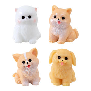 Figurines de chiens miniatures en résine, ornements mignons de chiots de dessin animé, statues d'animaux peintes à la main pour la décoration de jardin et de voiture DIY - Product Image 6