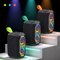 Enceinte portable LED RGB d'extérieur avec basses puissantes, Bluetooth 5.4, puissance 15W, batterie 2400mAh, crête 25W pour utilisation intérieure/extérieure et sur ordinateur