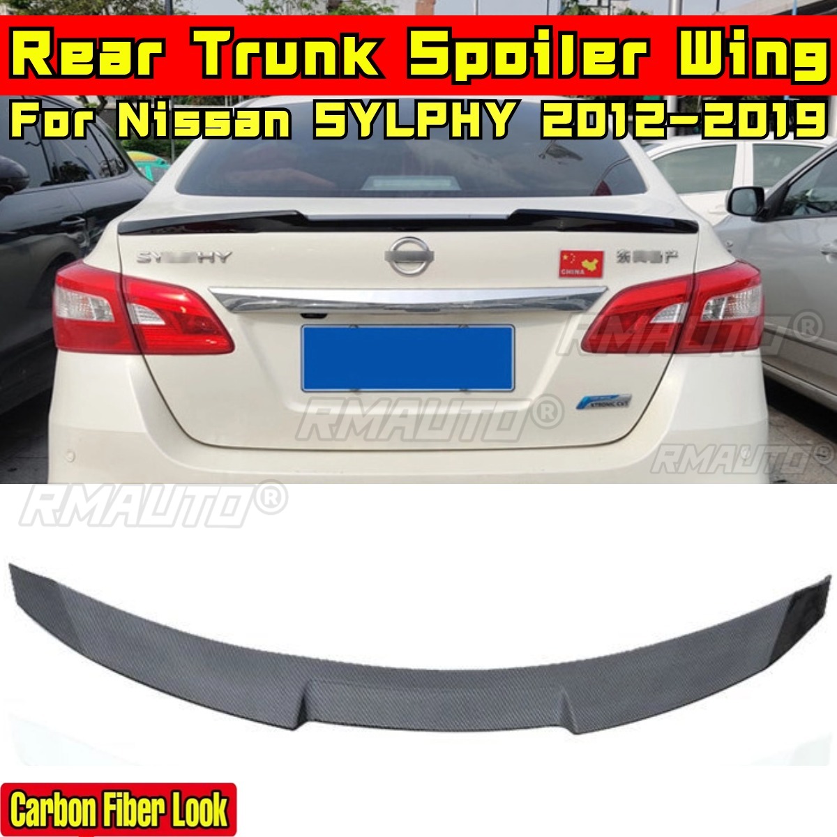 Matte Black Rear Trunk Spoiler For 2016-2018 Nissan Altima - NSMO Style Lip Wing