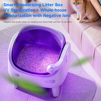 Intelligente Automatische Katzentoilette Selbstreinigende Katzentoilette App-Wifi-Steuerung Geruchsneutralisierend Geruchsfreie Katzentoilette für Kätzchen Innenbereich