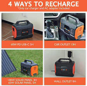 สถานีพลังงานแสงอาทิตย์แบบพกพา 300W 500W สำหรับจ่ายไฟฉุกเฉินกลางแจ้ง - Product Image 4