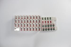 Premium Durable Eco-Friendly Melamine American <b>Mahjong</b> <b>Set</b> 152 Tiles Colorful Blue Green Pink Red Beige Mahjongg - Product Image 6