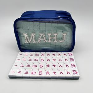 ชุ<span class=keywords><strong>ด</strong></span>ไพ่นกกระจอกอเมริกัน<span class=keywords><strong>ส</strong></span>ีฟ้าอมเขียว แผ่นอะคริลิก 4 ชั้น ลายเรขาคณิต เกมไพ่นกกระจอกที่ทนทาน<span class=keywords><strong>ส</strong></span>ำหรับผู้ใหญ่ พร้อมไพ่โจ๊กเกอร์ - Product Image 1