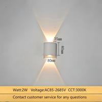 Applique murale LED carrée étanche IP65 avec diffuseur en polycarbonate - Éclairage haut/bas 3000K, construction en aluminium durable pour extérieur