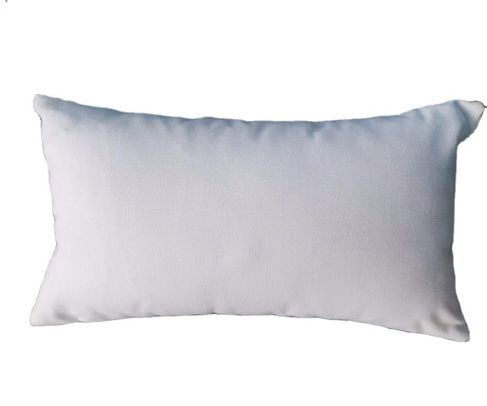 12x24 inches Plain White Polyester With Linen Look Pillow Cover Blanks for DIY Sublimation