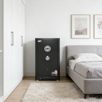 Chenguang Safes Tresor mit Fingerabdruck-Schlüsselschloss, Diebstahlsicher, Feuerfest, Wasserdicht, Komplett aus Stahl, für Schmuck, Geld und Heimgebrauch