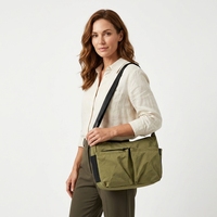 Sac à bandoulière en nylon décontracté et imperméable avec plusieurs poches à compartiments Sac à bandoulière léger pour femme