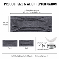 Bandeau de sport personnalisé OEM de 8,5 cm de large, ultra léger (18g), respirant, anti-transpiration, élastique, pour femmes, yoga, course à pied, gym