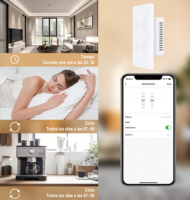 OEM ODM 1 2 3 4 Gang Interrupteur Inteligente Télécommande WiFi Smart Touch Interrupteur de panneau mural