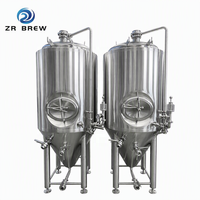 Fermenteur conique en acier inoxydable, réservoir de fermentation de bière, 500L, 1000L, 2000L, équipement de brassage