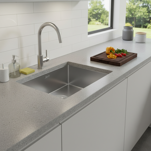 [CALMFORTE] CALMFORTE 550 PREMIUM HAND MADE SINK Built with 1.2T Embo Steel and Heavy Sound Proof Padding for Quiet Washing - Product Image 3