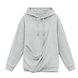 Sudadera con capucha Waffle Knit Wine-Red para hombre, sudadera informal de manga larga con cordón - Product Image 4