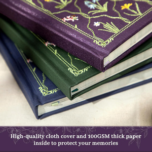 Özelleştirilebilir planlayıcısı termal ciltleme ciltli keten notebooklar günlüğü altın folyo damgalama logo kumaş keten kapak dergisi - Product Image 5