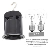Adaptateur d'arbre de Noël noir douille de lumière à visser en plastique support d'ampoule douille de lampe