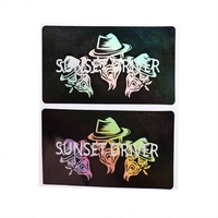 Étiquettes holographiques transparentes personnalisées au laser, autocollants holographiques transparents, autocollants holographiques de sécurité pour cartes