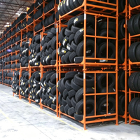 Étagère de stockage de pneus en acier thermolaqué pour palettes, empilable, pour garage