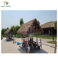 Toit de chaume synthétique artificiel tiki bar parapluie toit de chaume artificielle pour restaurant de plage zoo resort