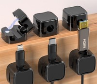Clips de câble de charge magnétique sans trace, autocollants, pour la gestion des câbles à la maison, au bureau, sur le bureau, dans la voiture